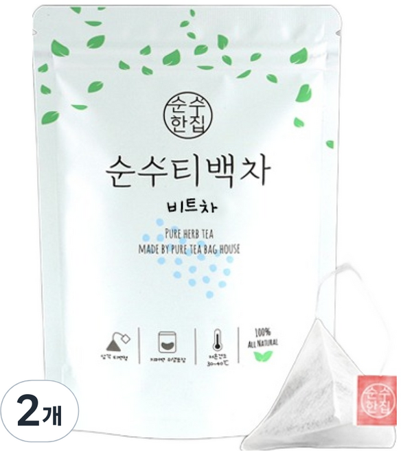 순수한집 비트차 티백, 1g, 2개, 10개입