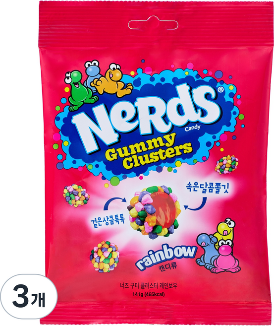 너즈 구미 클러스터 레인보우, 141g, 3개