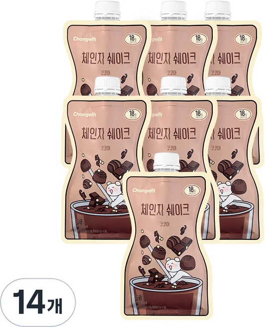 체인지핏 체인지 쉐이크 다이어트쉐이크, 50g, 14개 - 쿠팡