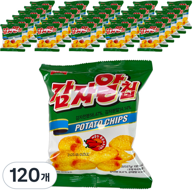 제주농연 감자알칩 매콤한 볶음 고추장맛, 27g, 120개