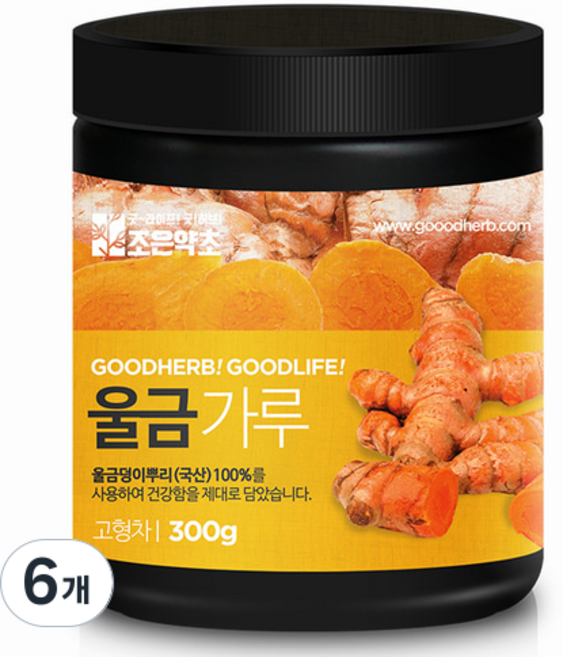 조은약초 울금가루, 300g, 6개