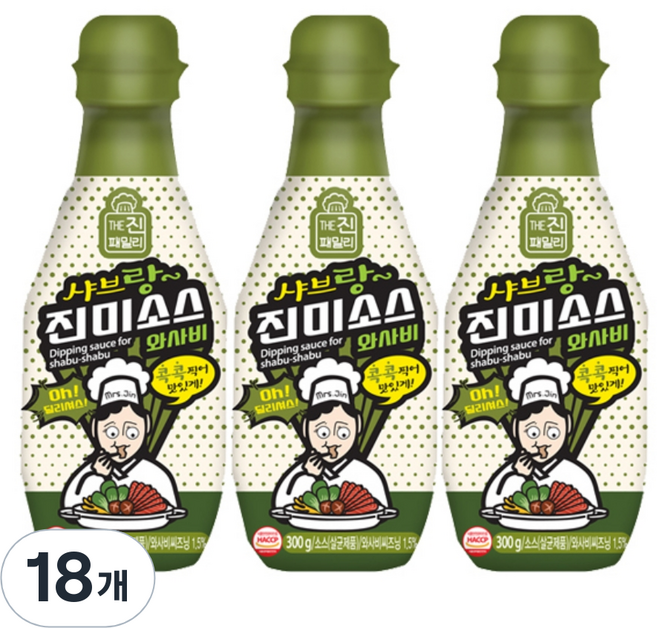 진미 THE진패밀리 진미소스 와사비, 300g, 18개