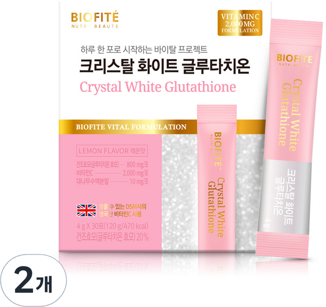 비오피테 크리스탈 화이트 글루타치온 30p, 120g, 2개