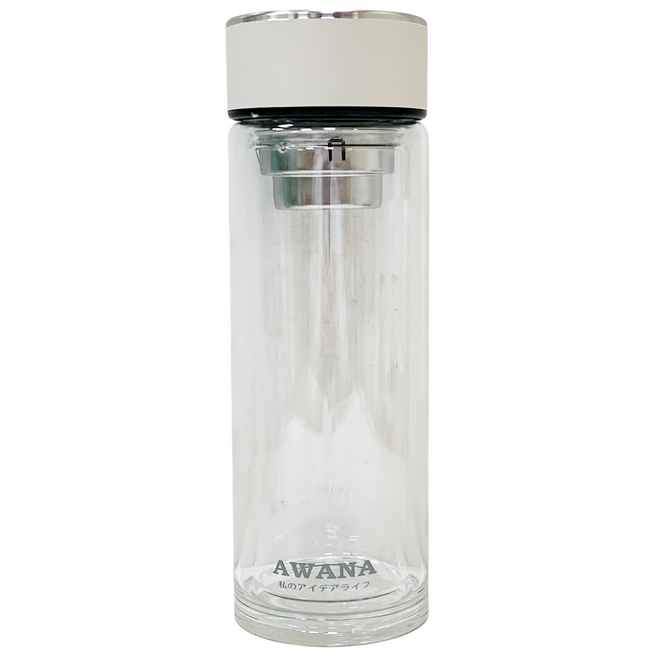 AWANA 耐熱玻璃花茶杯 GT-300, 1個, 白色, 300ml