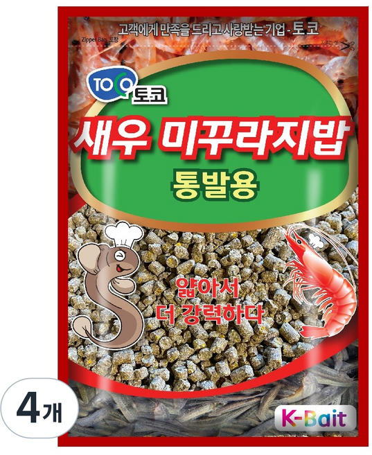 토코 통발용 새우 미꾸라지밥, 4개, 400g