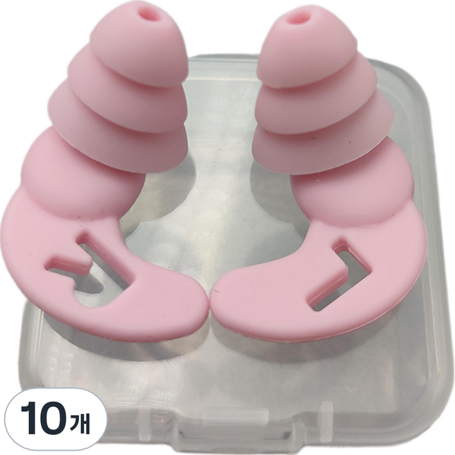 순이마켓 편안한 잠자리 부드러운 소재 수면용 귀마개 핑크, 10개, 2개입