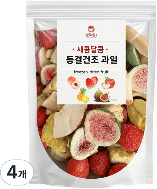 굳드림 동결건조 과일믹스, 100g, 4개