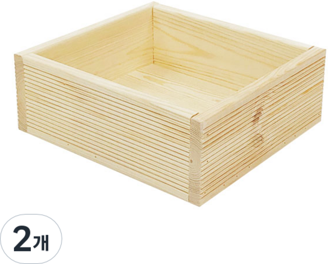 Nature 原木收納盒13 16 x 13 x 9 cm, 混和色, 2個