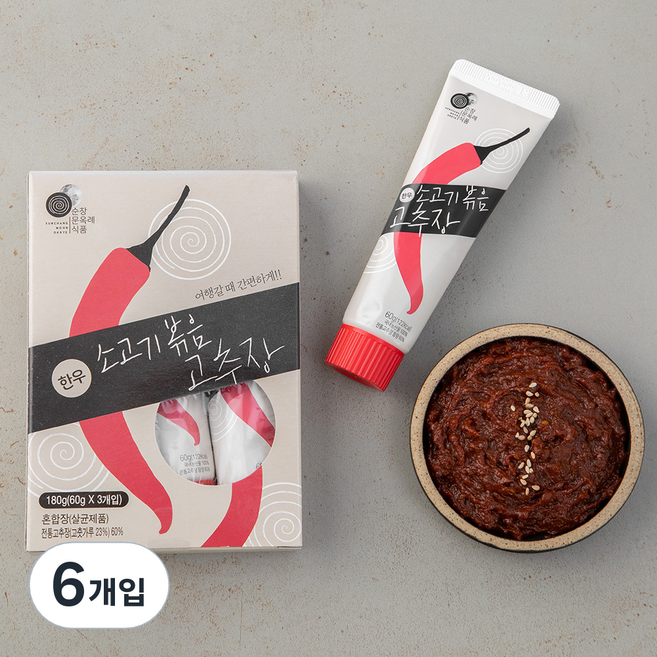 순창문옥례식품 소고기 볶음고추장, 60g, 6개입
