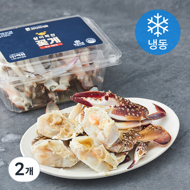 바다미식회 살이꽉찬 국내산 손질꽃게 2절 (냉동), 300g, 2개