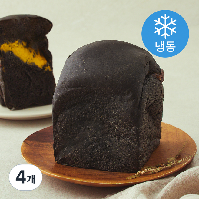 바비브레드 먹물치즈쌀 식빵 (냉동), 190g, 4개