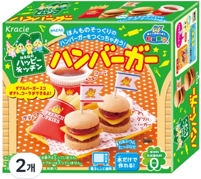 크라시에 해피 키친 햄버거 가루쿡 만들기 세트, 단품, 2개
