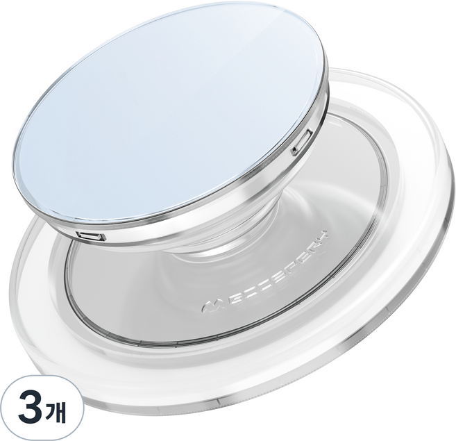 구스페리 원형 맥세이프 톡 휴대폰 거치대, 스카이블루, 3개