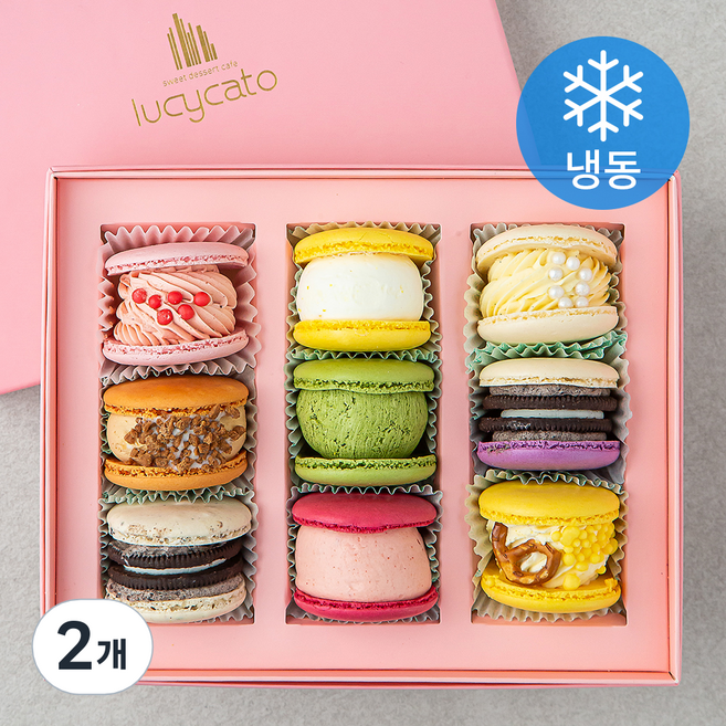 루시카토 트윙클팩 마카롱 9구 (냉동), 350g, 1개입, 2세트