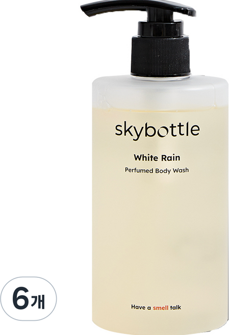 스카이보틀 퍼퓸 바디워시 화이트레인, 300ml, 6개