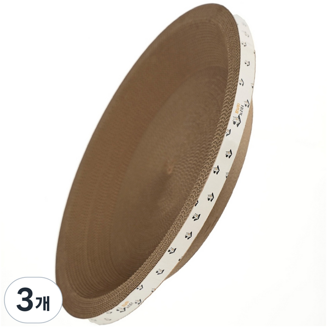 멍냥이노리터 고양이 특대형 원형 스크래쳐, 혼합색상, 3개