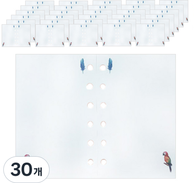 빅드림 꾸꾸까까 6공 다이어리 그림속지 무지노트, 20매, 30개