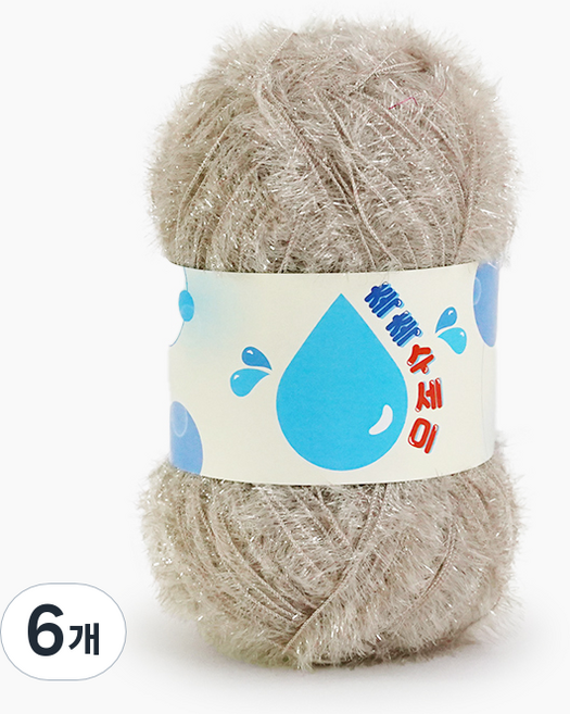 쎄비 촉촉 수세미실, 로얄브라운, 6개