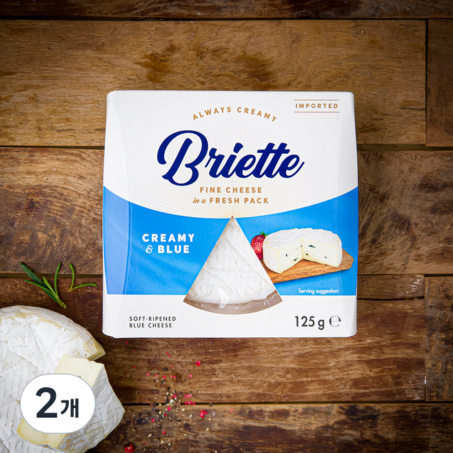 브리에뜨 크리미 엔 블루 치즈, 125g, 1개입, 2개