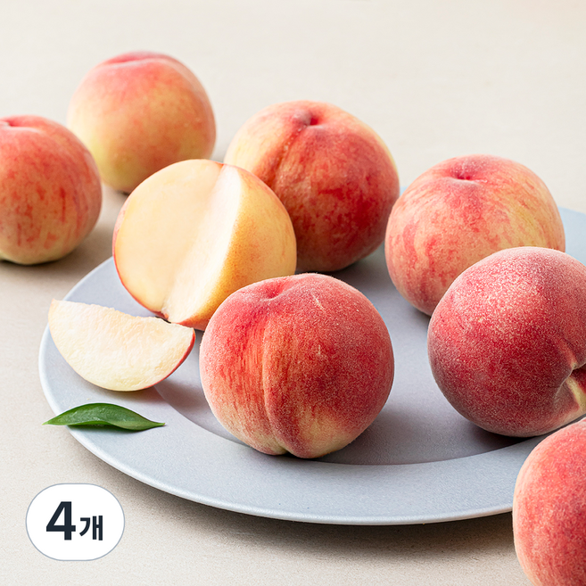 강서시장 새벽경매 햇사레 복숭아, 1.2kg(6입), 4개