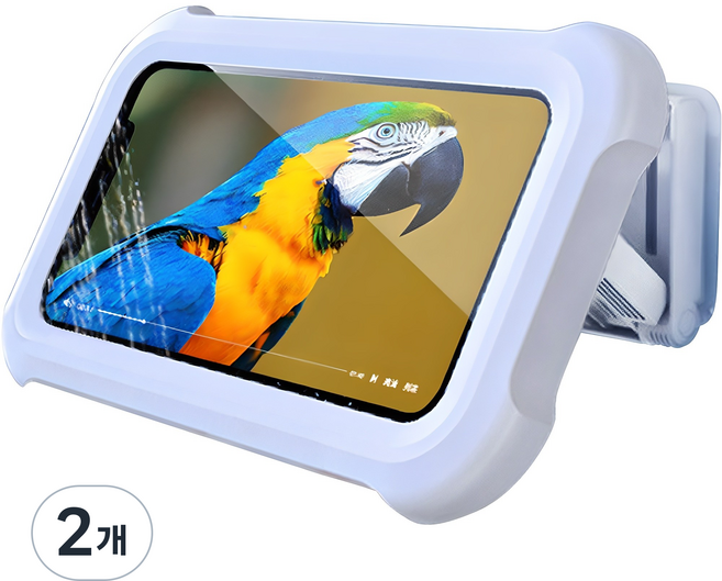 브리사 욕실 휴대폰 방수 거치대, 화이트, 2개