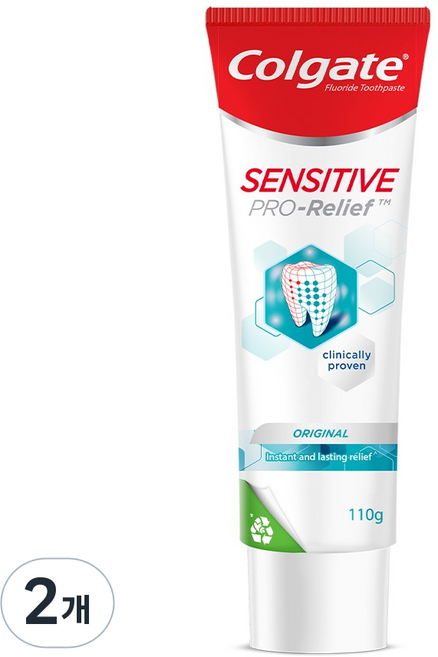 콜게이트 센서티브 프로릴리프 오리지널 치약, 110g, 2개