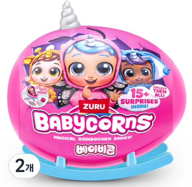 주루 베이비콘 미니 피규어 랜덤발송, 2개