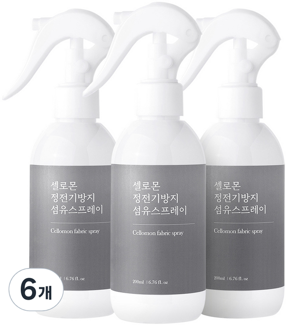 셀로몬 정전기방지 섬유 스프레이 코튼향 본품, 200ml, 6개