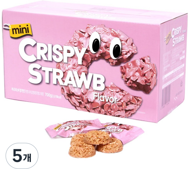 미니 크리스피 딸기링, 5개, 700g