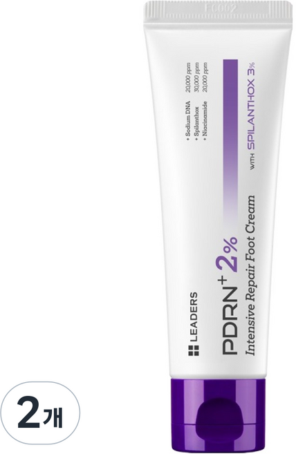 리더스 피디알엔 플러스 2% 인텐시브 리페어 풋 크림, 50g, 2개, 1개입