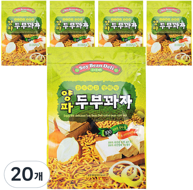 소이빈델리 고소하고 담백한 양파 두부꽈자, 90g, 20개