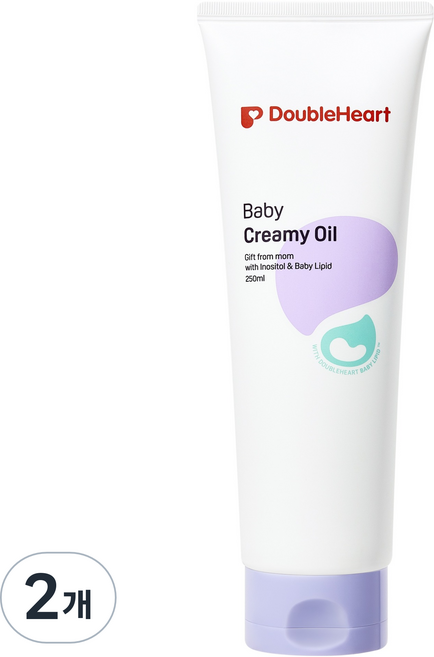 더블하트 베이비 크리미 오일, 250ml, 2개