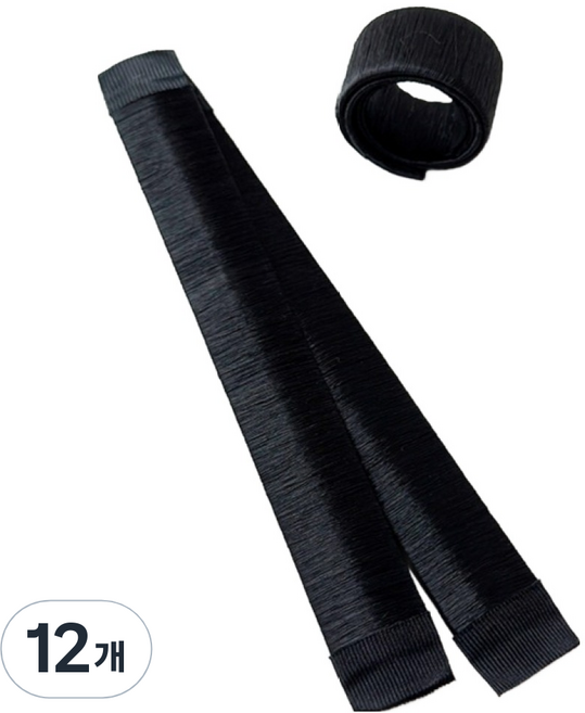 걸핀스 돌돌이 똥머리 메이커 헤어소품, 12개, 블랙