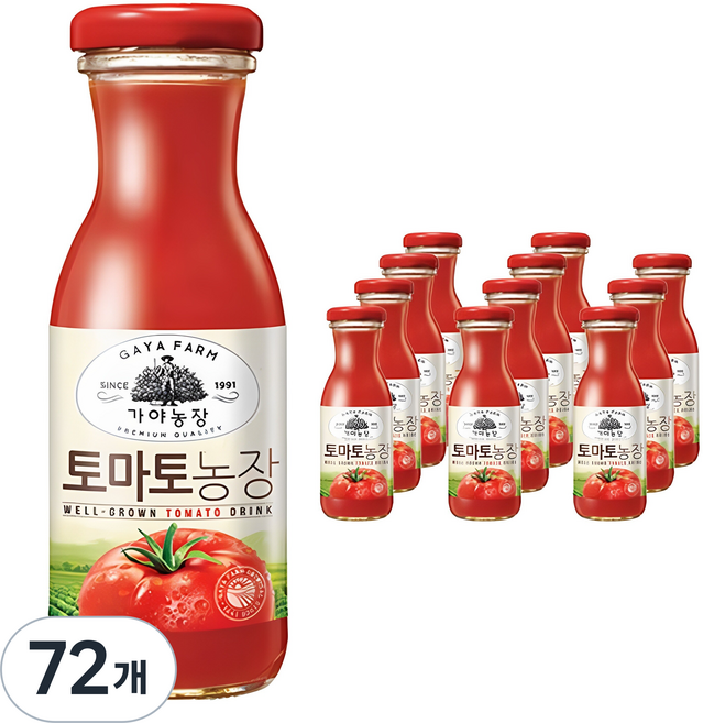 가야농장 토마토농장, 180ml, 72개