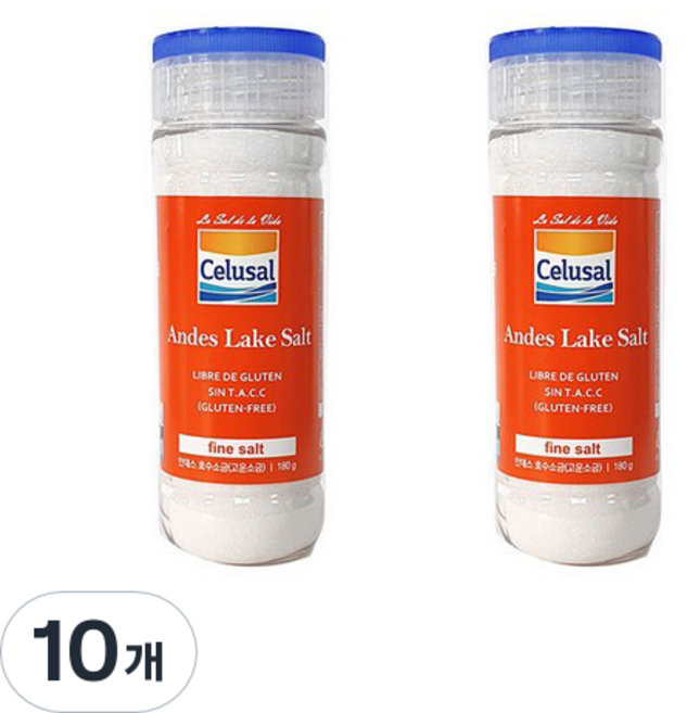 셀루살 안데스 고운소금, 180g, 10개