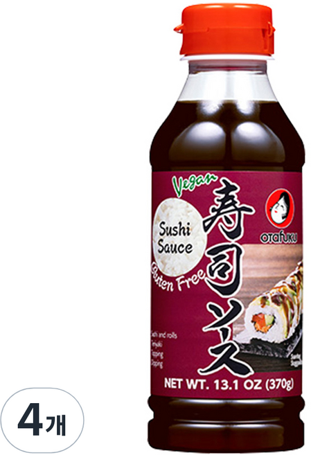 오타후쿠 스시 초밥용 소스 비건, 370g, 4개
