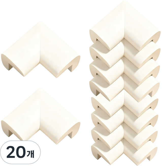 코멧 모서리 보호대, 크림색, 20개
