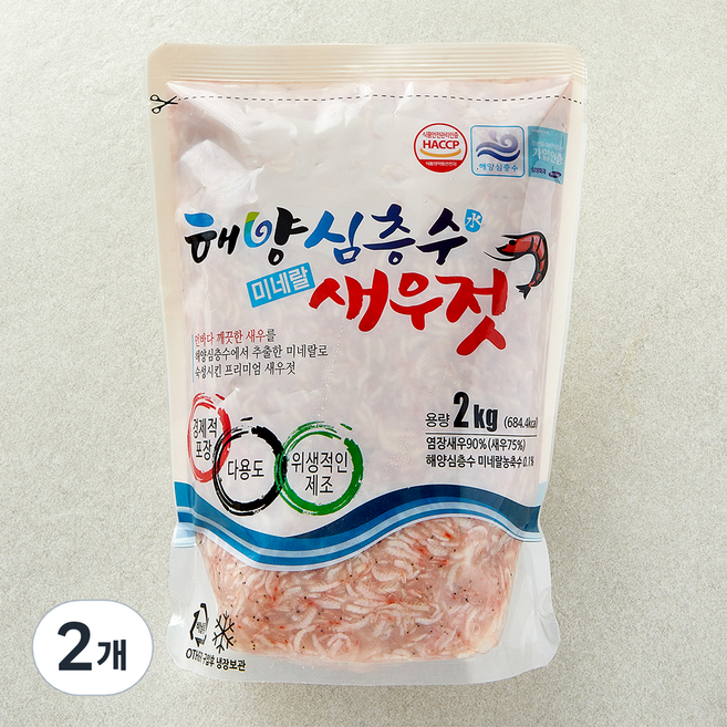 해양심층수 미네랄 새우젓, 2kg, 2개