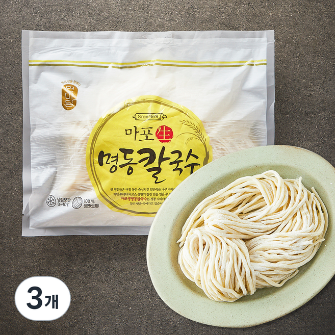 마포식품 생 명동칼국수, 1.5kg, 3개