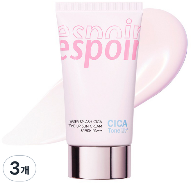 espoir 艾絲珀 水潤積雪草提亮防曬霜 SPF50+ PA++++, 60ml, 3個