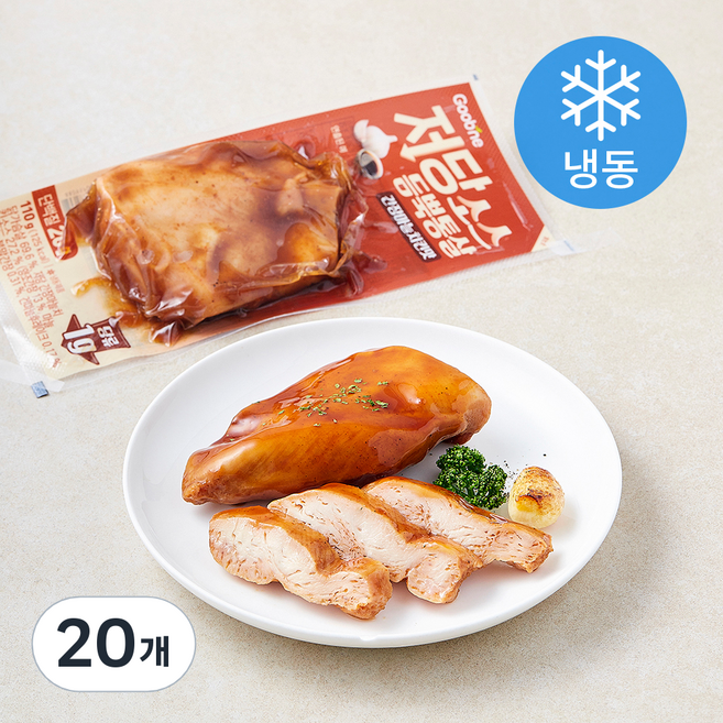 굽네 저당소스 듬뿍통살 간장마늘치킨맛 (냉동), 110g, 20개, 1개입