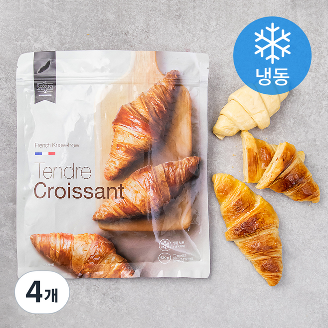 레세뜨물랑 버터 크로아상 (냉동), 70g, 6개입, 4개