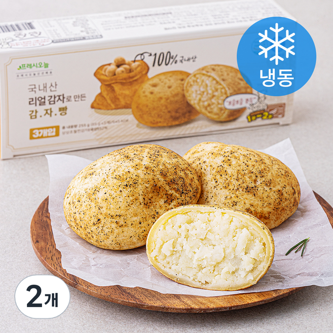 프레시오늘 리얼 감자로 만든 포슬포슬 쫀득 감자빵 (냉동), 85g, 3개입, 2개