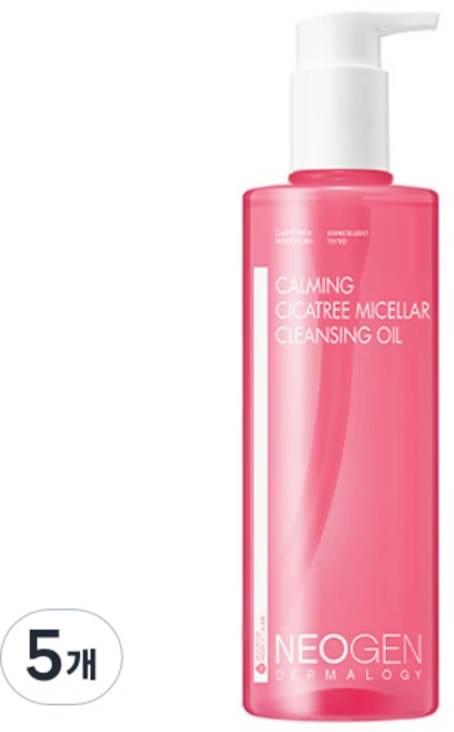 네오젠 카밍 시카트리 미셀라 클렌징 오일, 300ml, 5개 - 쿠팡