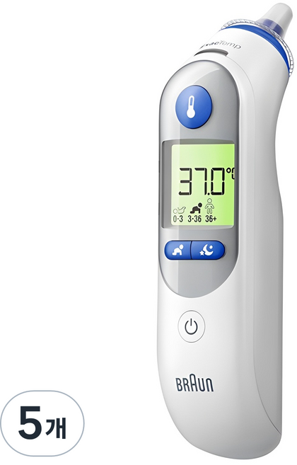 BRAUN 정확한 귀 적외선 체온계 IRT6525KO, 5개