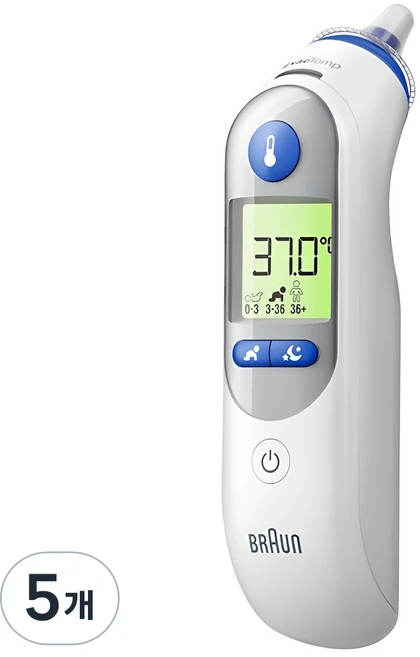 BRAUN 정확한 귀 적외선 체온계 IRT6525KO, 5개 - 쿠팡