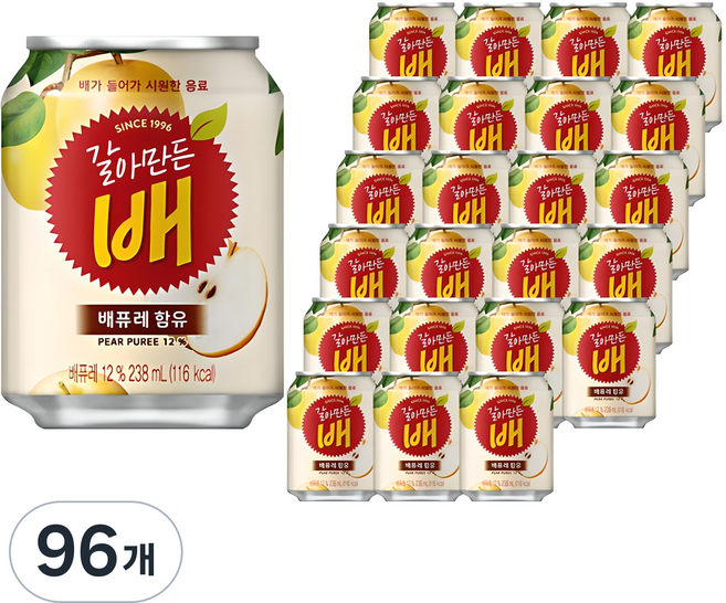 갈아만든배, 238ml, 96개