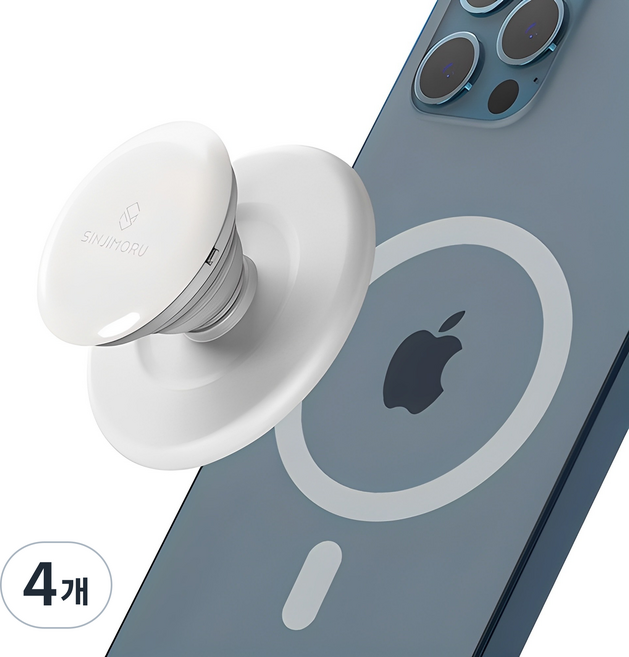 신지모루 M 톡 휴대폰 맥세이프 호환 스마트톡, 화이트, 4개