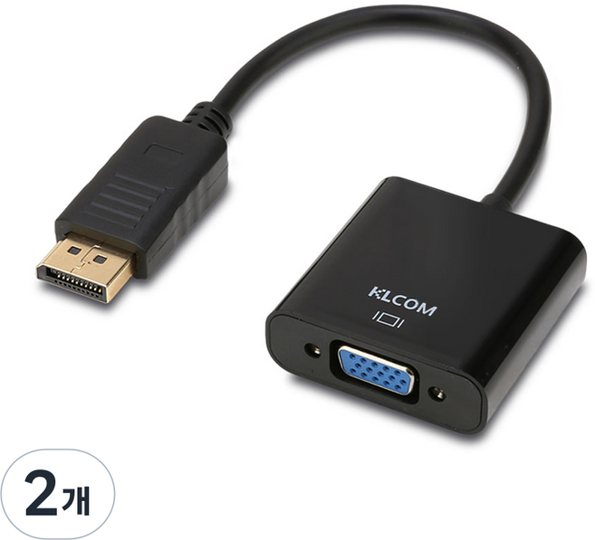 케이엘컴 DP to VGA 컨버터, KL123, 2개