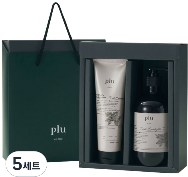 플루 테라피 컬렉션 바디워시 + 로션 선물세트 릴리 바닐라, 5세트